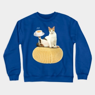 Cappuccino Cat Crewneck Sweatshirt